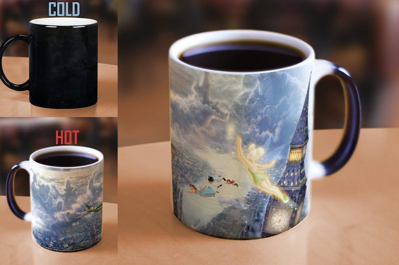 Morphing Mugs Disney - Peter Pan - Tinker Bell - Fly to Neverland - One 11 oz Color Changing Heat Sensitive Ceramic Mug â€“ Image Revealed When HOT Liquid Is Added! - Image 2